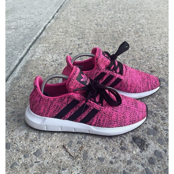 Adidas Swift Run J Shock Pink/Core Black B41804 Woman’s Sz 5 - Picture 3 of 6